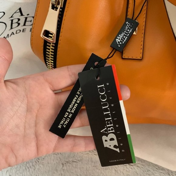 AB Bellucci Seta Genuine Leather Made in Italy - Picture 2 of 2